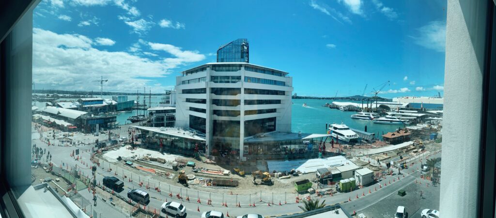 new zealand managed isolation: view out of our hotel room in auckland