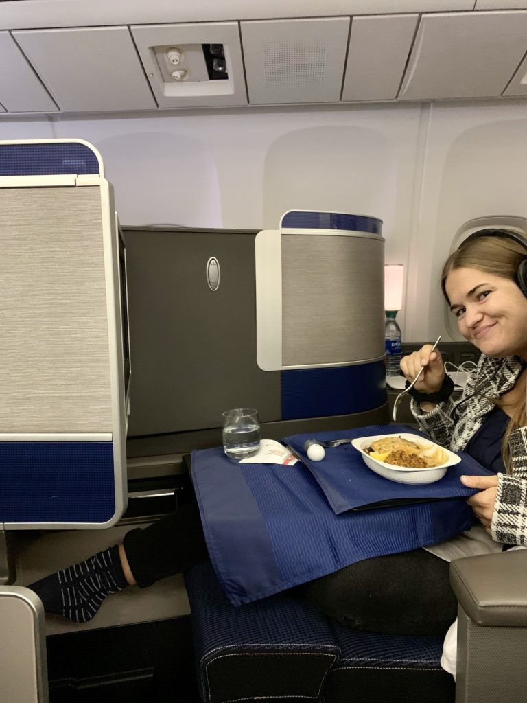 how to pack light: niki eats a first class airplane meal
