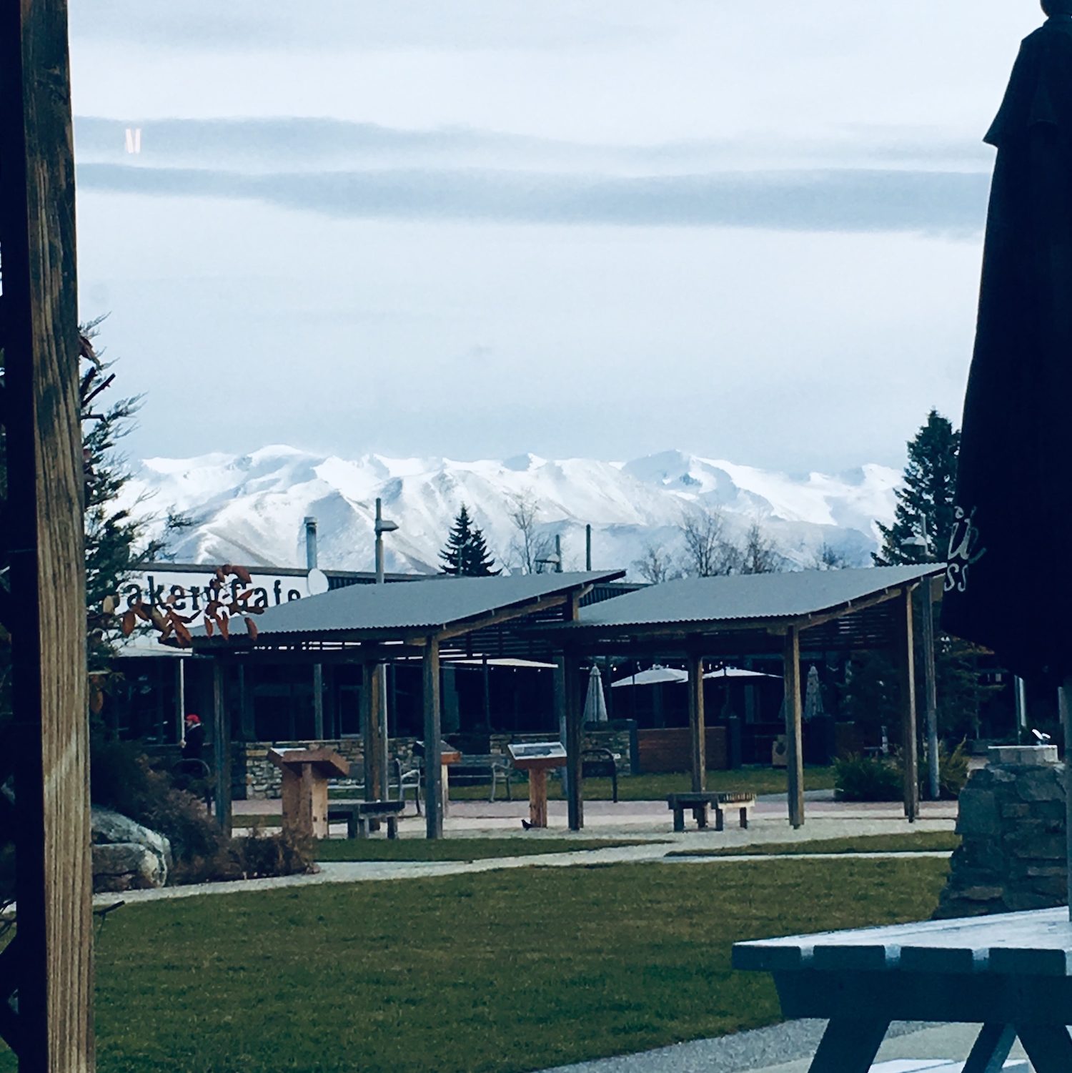 view of mountains from twizel town square