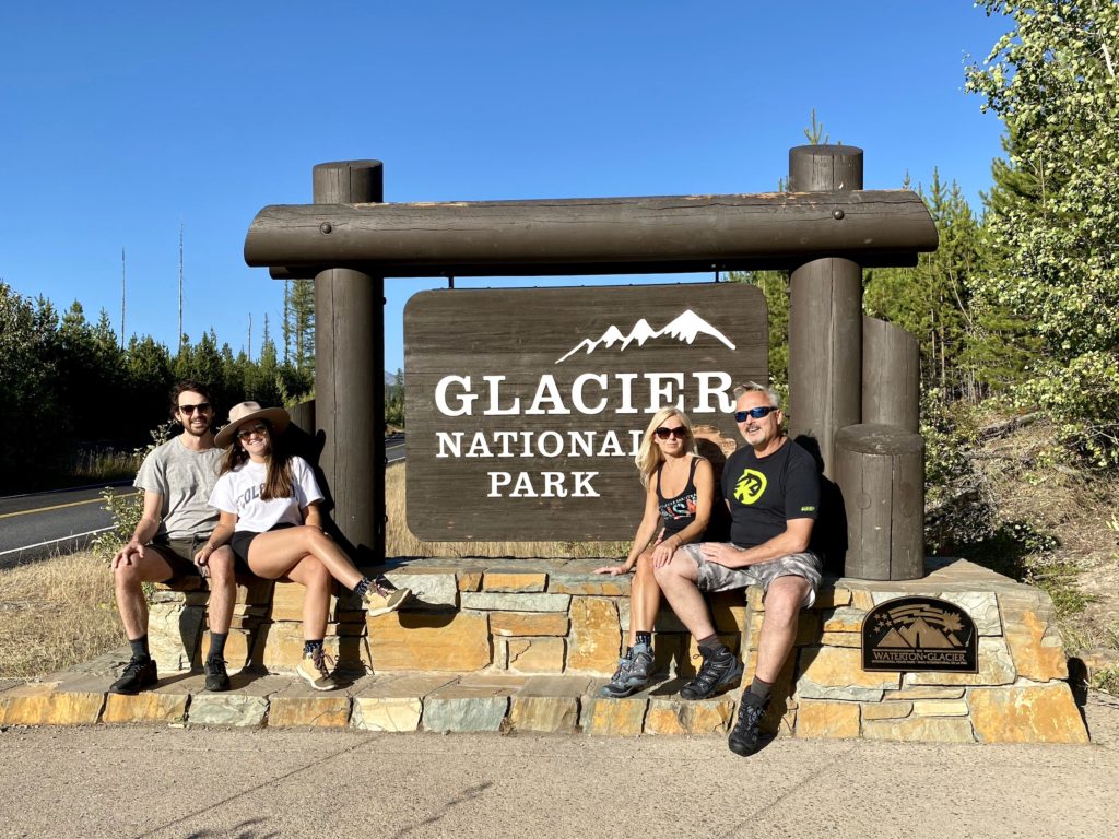 glacier national park sign