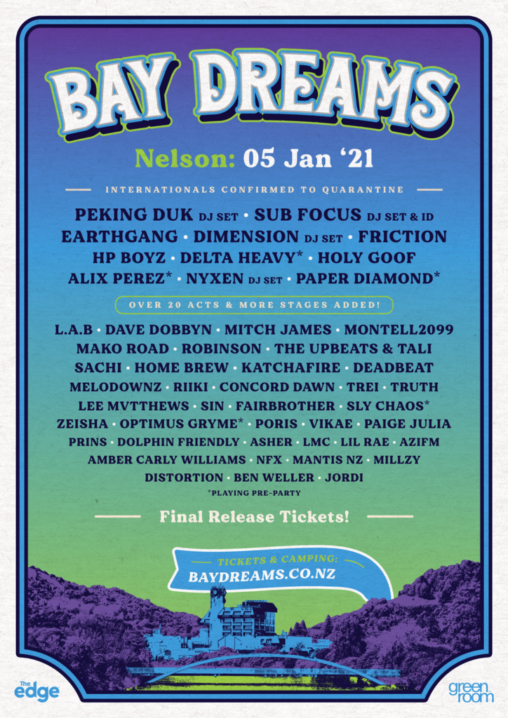 bay dreams music festival 2021 lineup