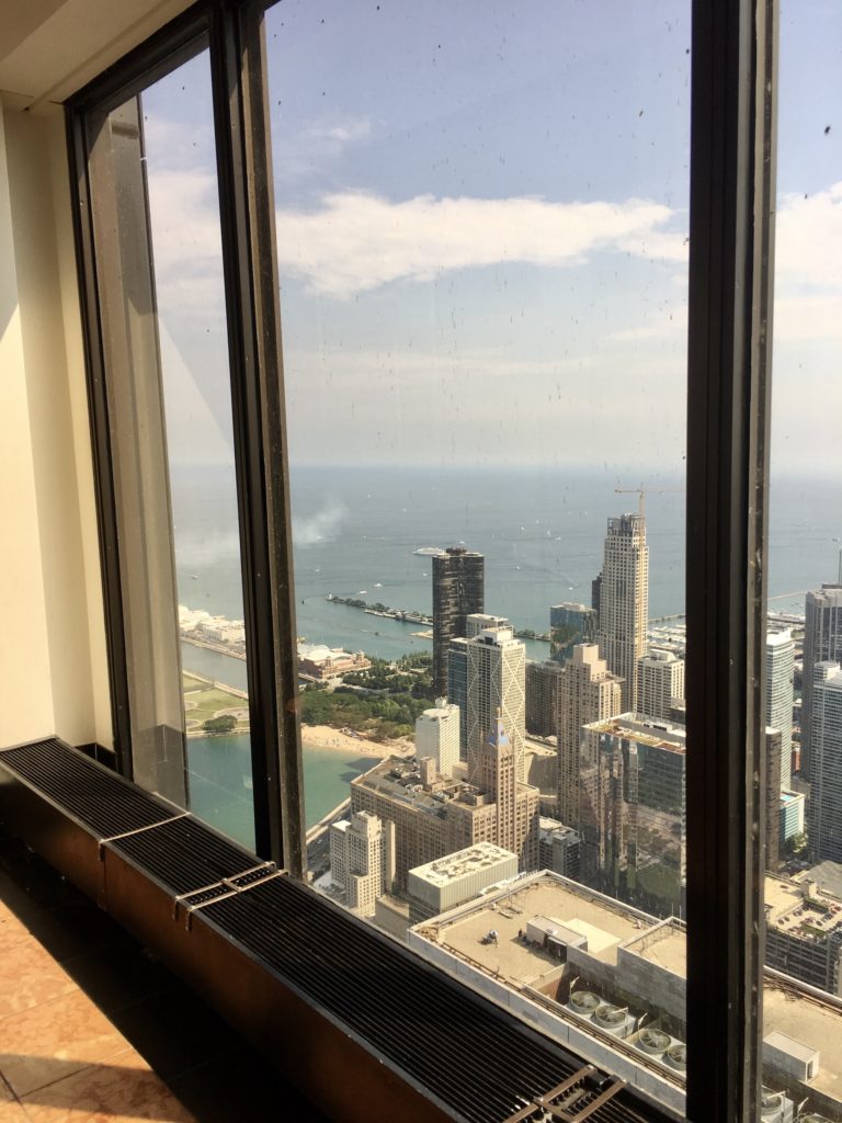 post-covid travel: my thoughts & predictions -- view of downtown chicago from a skyscraper