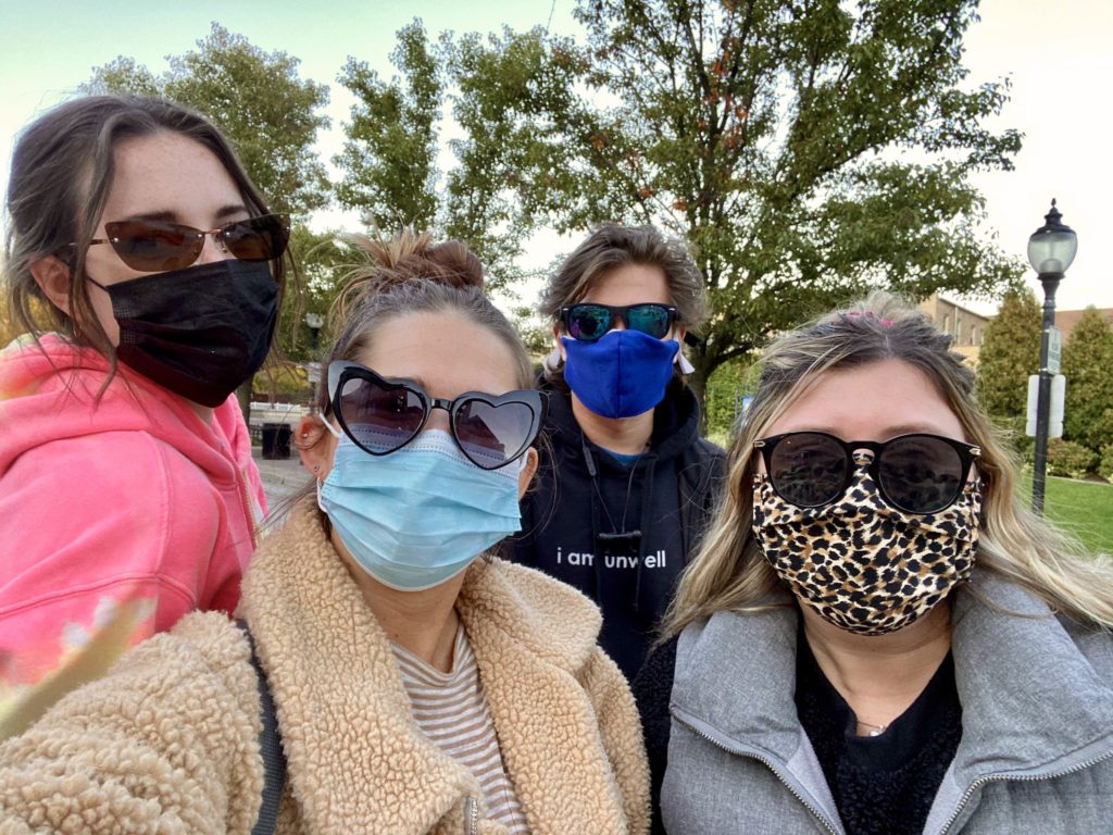 One Second Everyday 2020 -- friends in masks and sunglasses