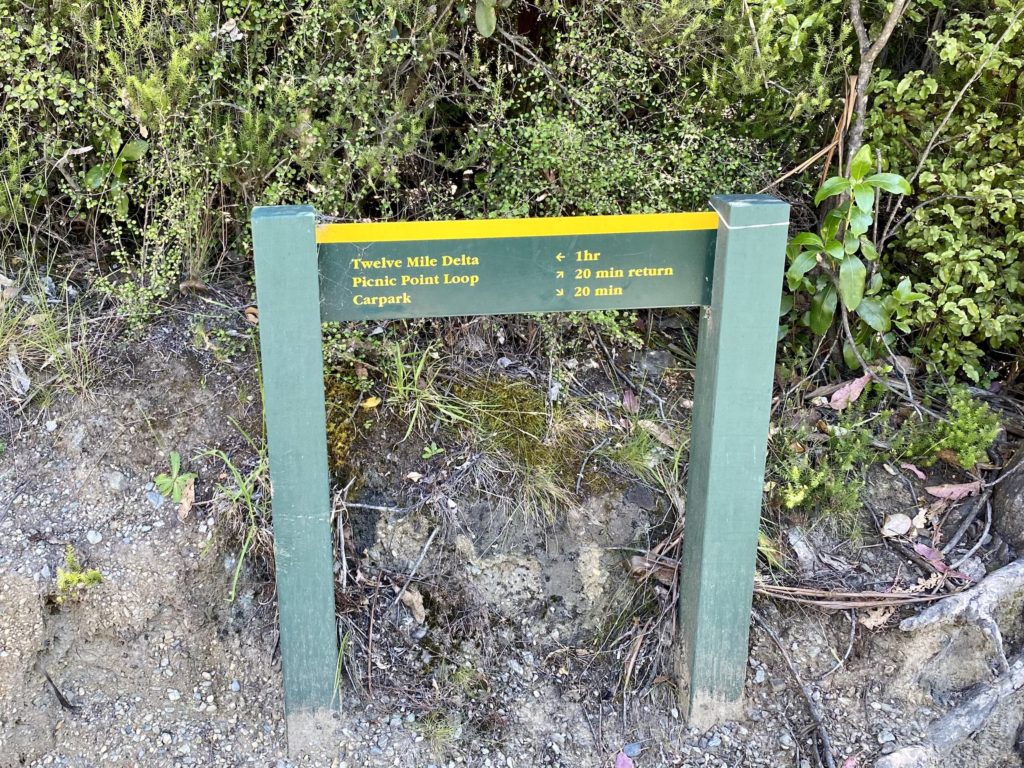 picnic point loop DOC sign