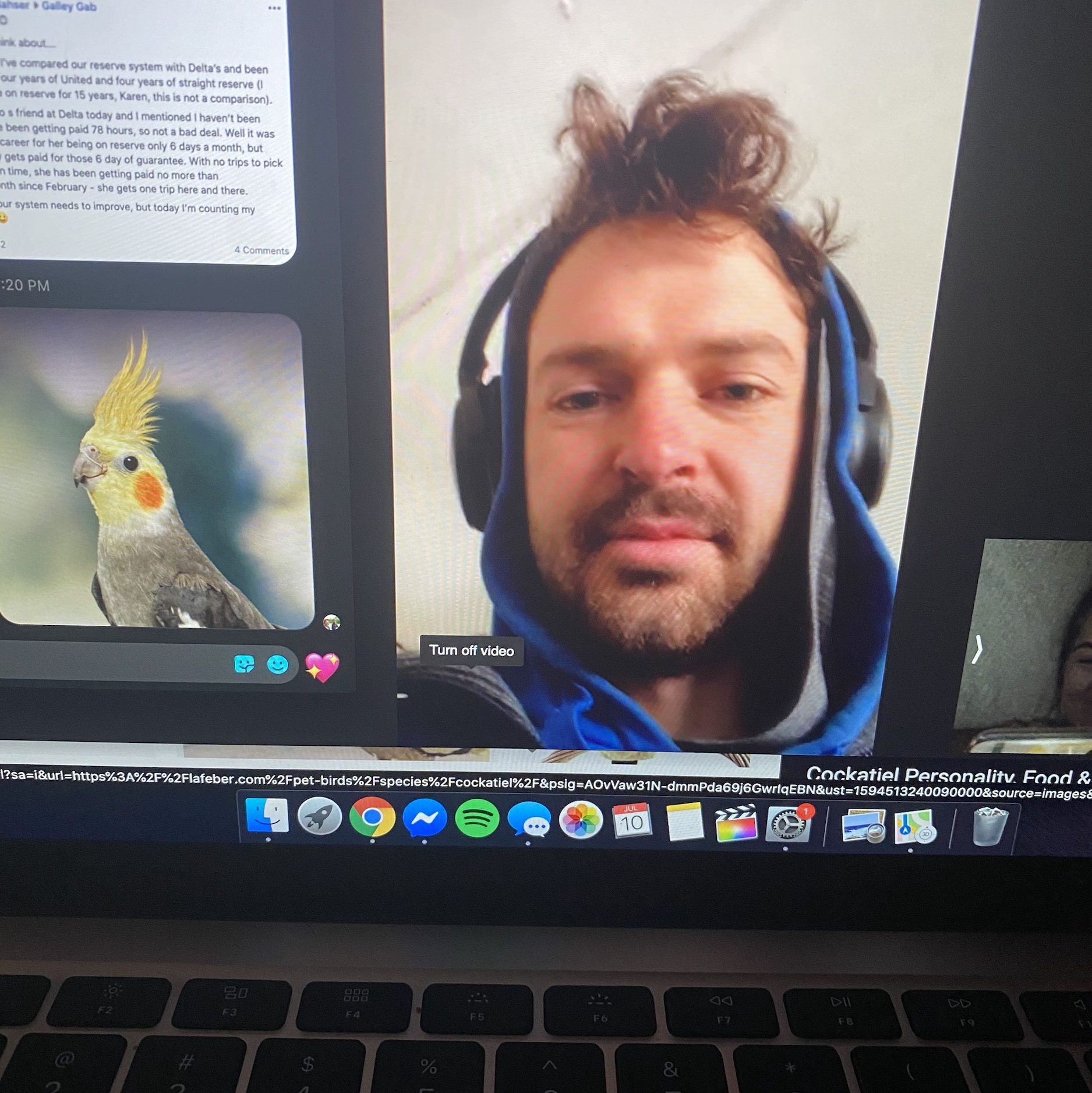 One Second Everyday 2020 -- niki facetimes ben, whose hair looks like a parakeet's