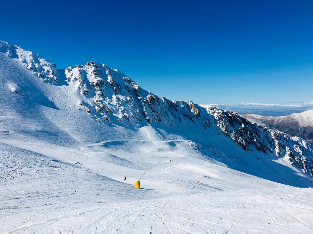 ski slopes and mountains