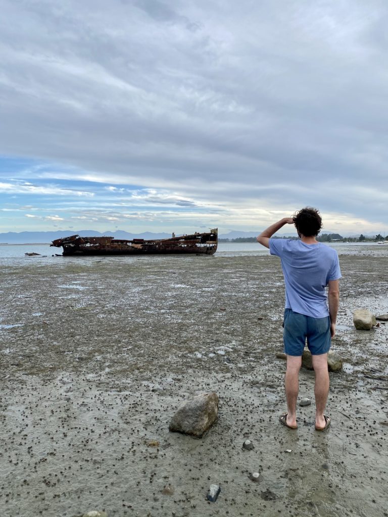 west coast day 1: ben looks at the janie seddon shipwreck in motueka