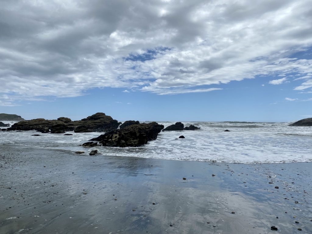 beach and rocks on the west coast