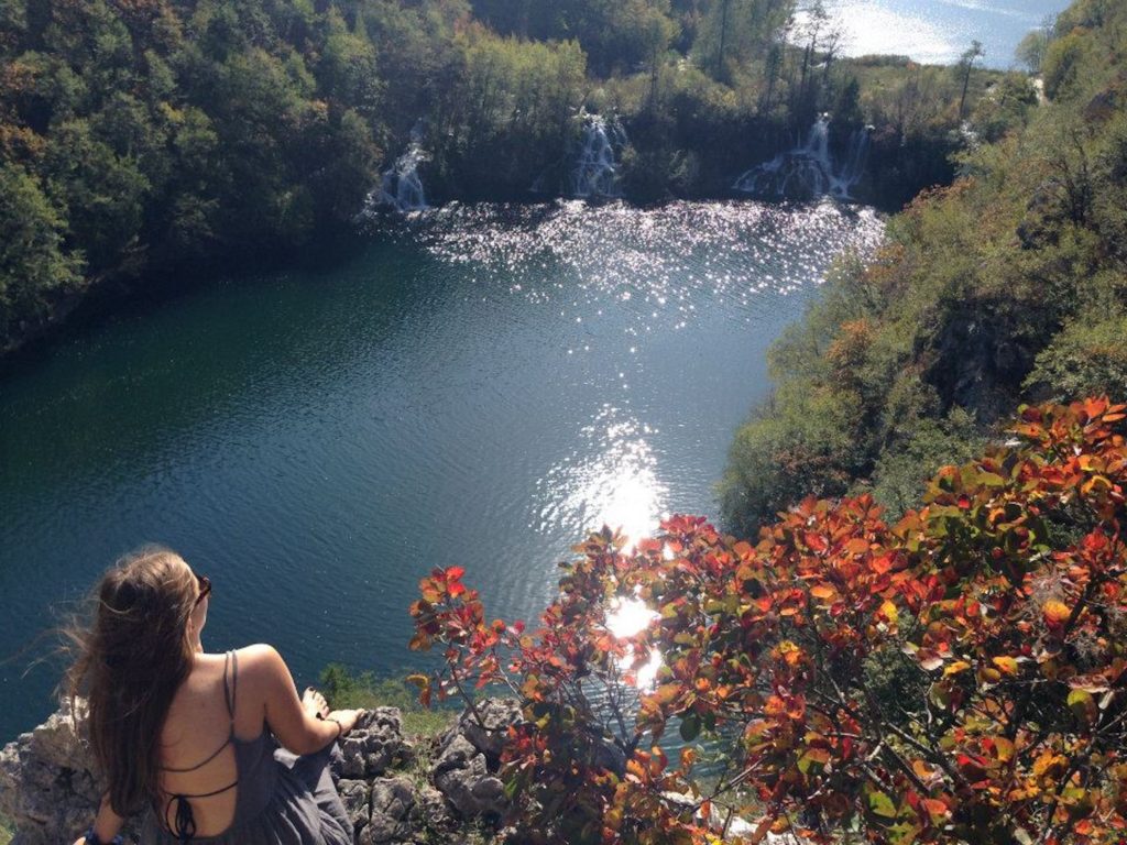 reasons to study abroad: niki at plitvice waterfalls, croatia