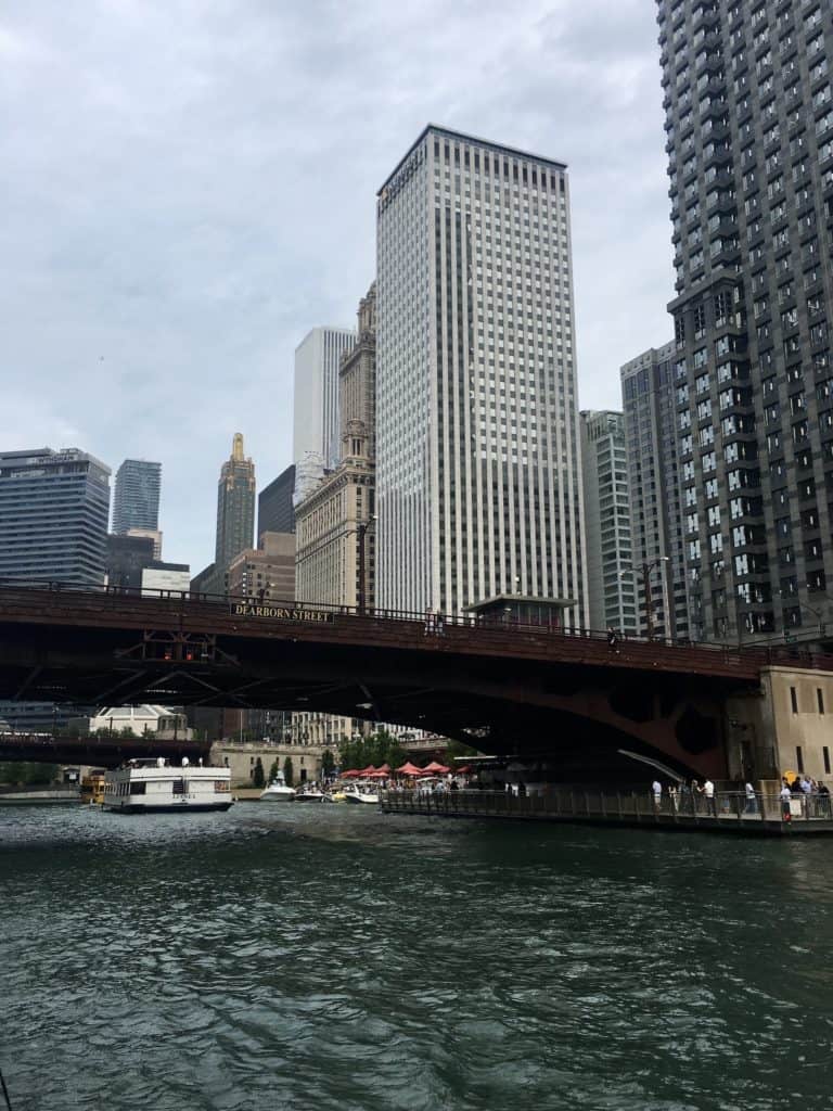 dearborn street bridge from the chicago river