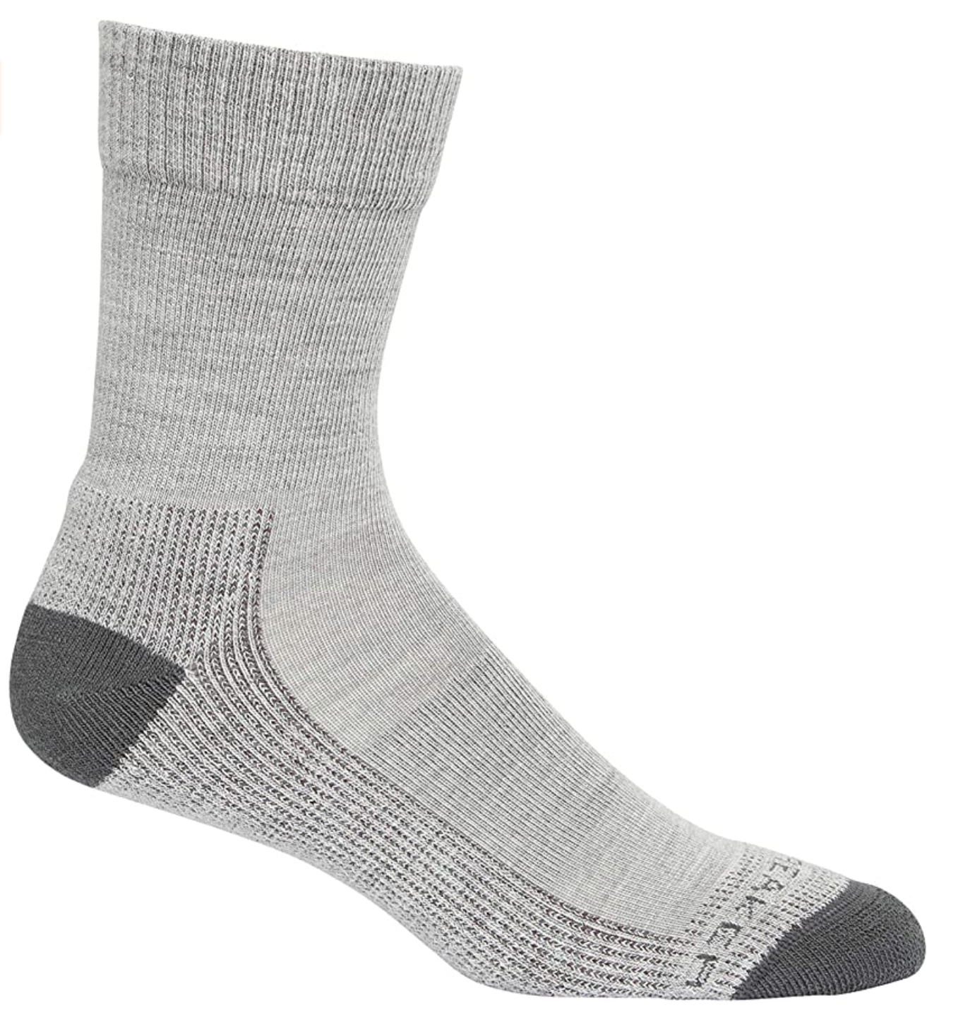 Icebreaker brand wool hiking socks in grey