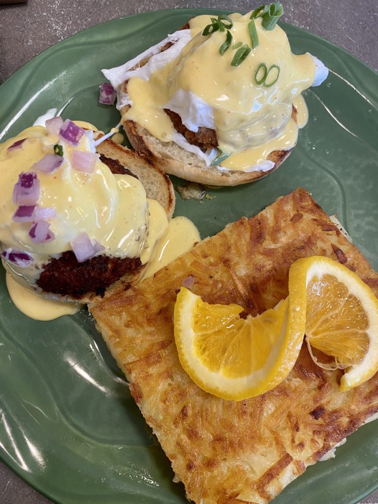 Anchorage travel guide: deadliest catch eggs benedict from Snow City Cafe