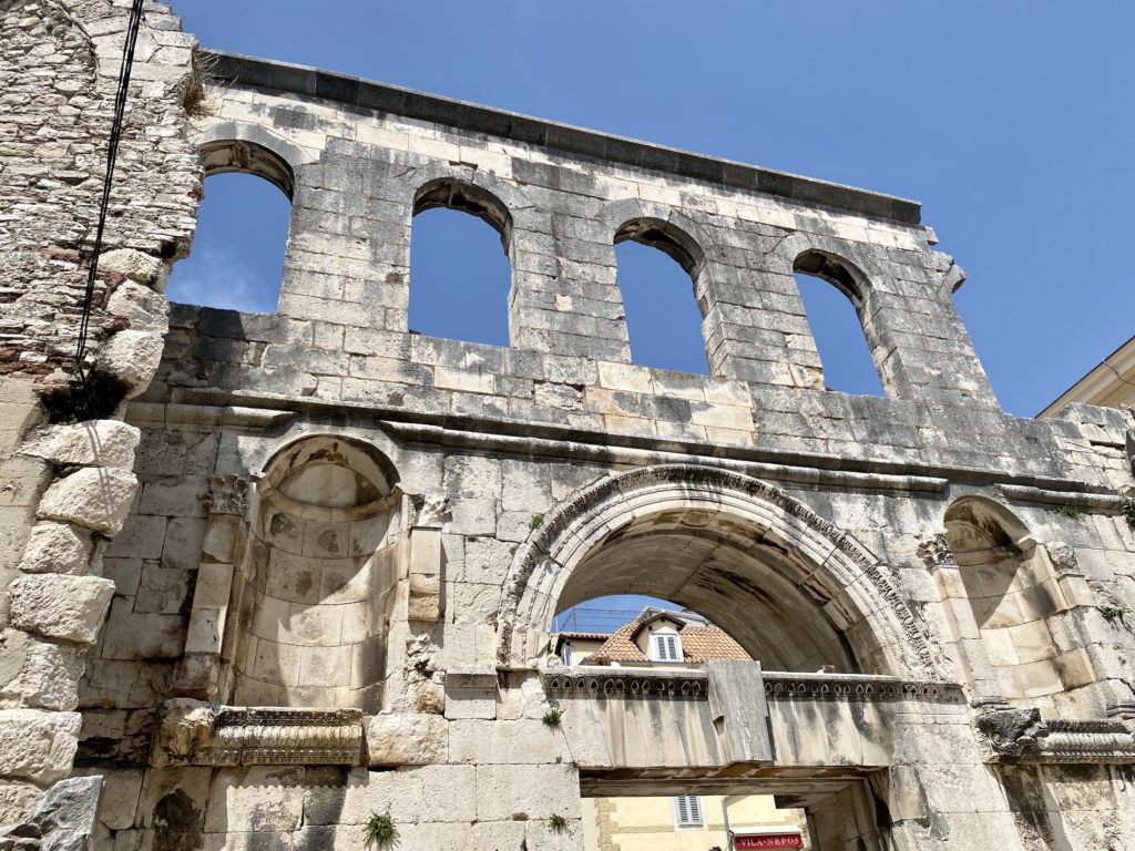 Part of Diocletian's Palace in Old Town, Split, Croatia