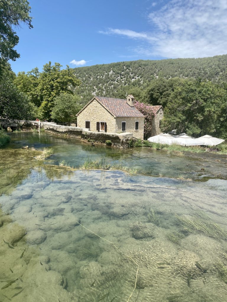 Traditional watermill at Skrandinski Buk waterfall, Croatia
