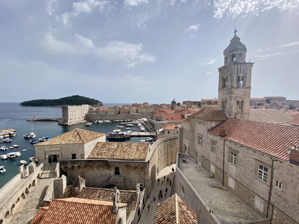 Walls and ocean, Dubrovnik, Croatia