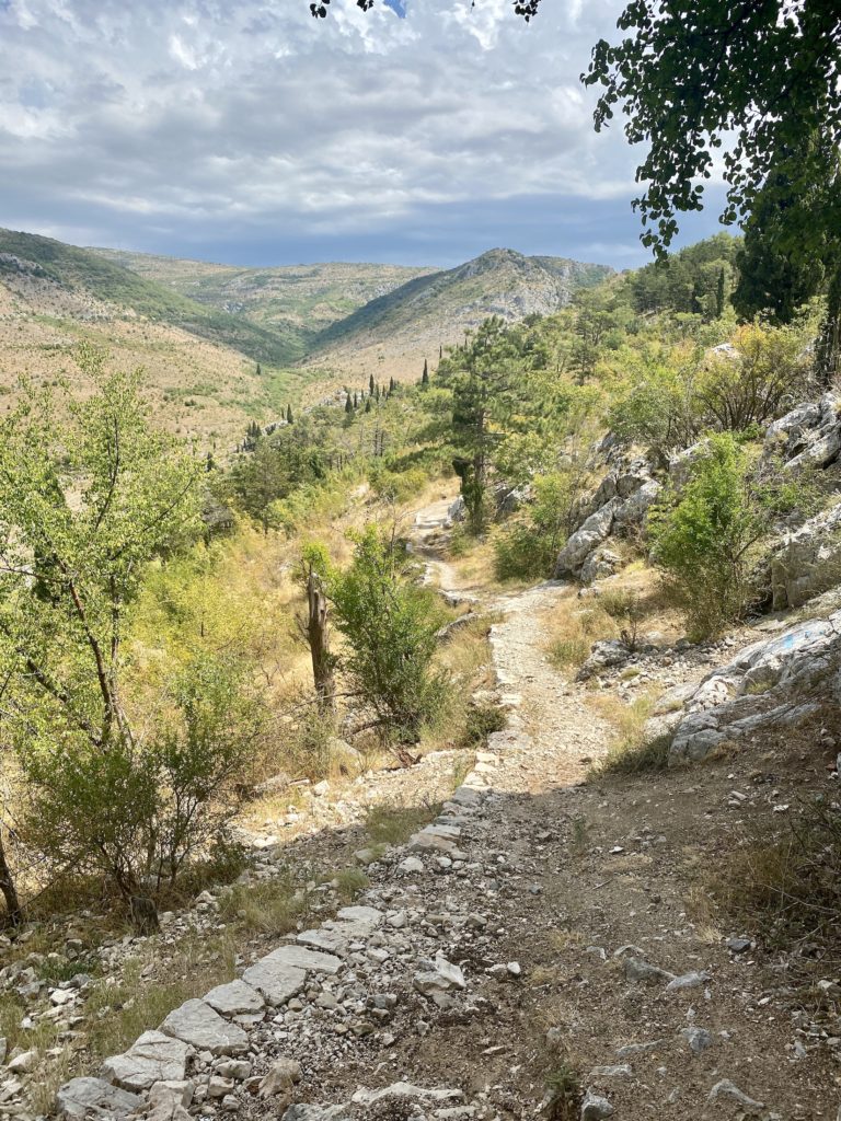 Hiking trail leading up to Old Town Blagaj Fortress