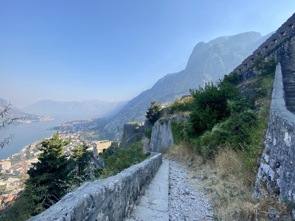 Kotor travel guide: trail going up the Kotor Walls, Montenegro