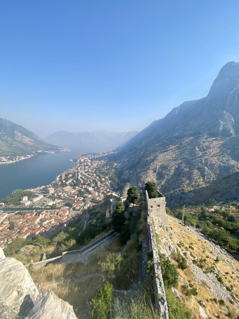 Kotor travel guide: View from the top of the Kotor Walls, Montenegro