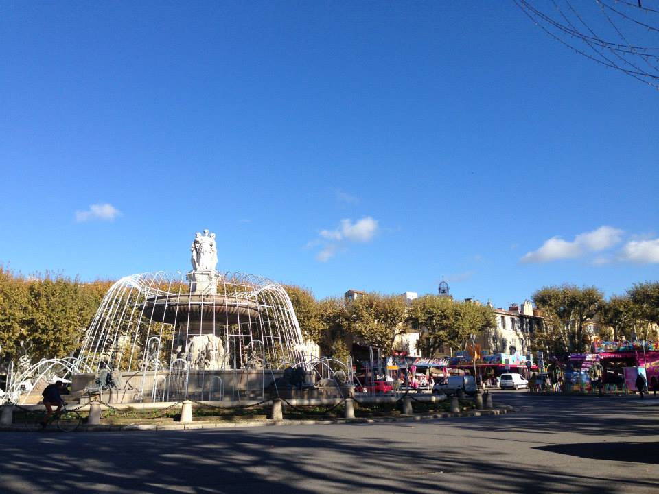 La Rotonde fountain in Aix-en-Provence, France