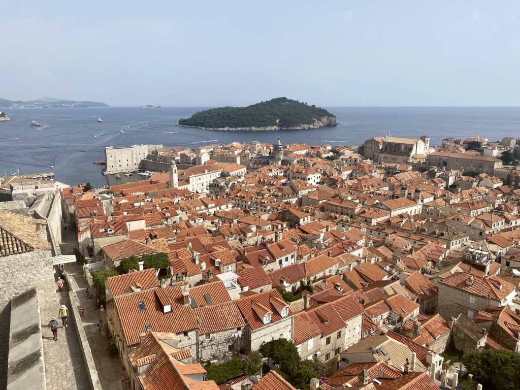Old Town Dubrovnik, Croatia and Lokrum Island in the background