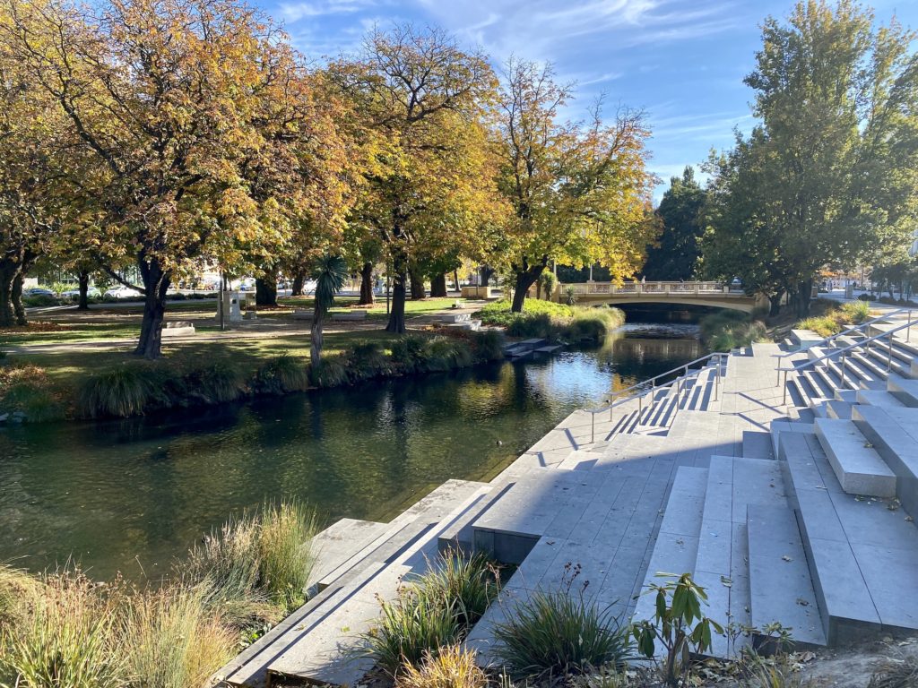 Trees and river, Christchurch, New Zealand