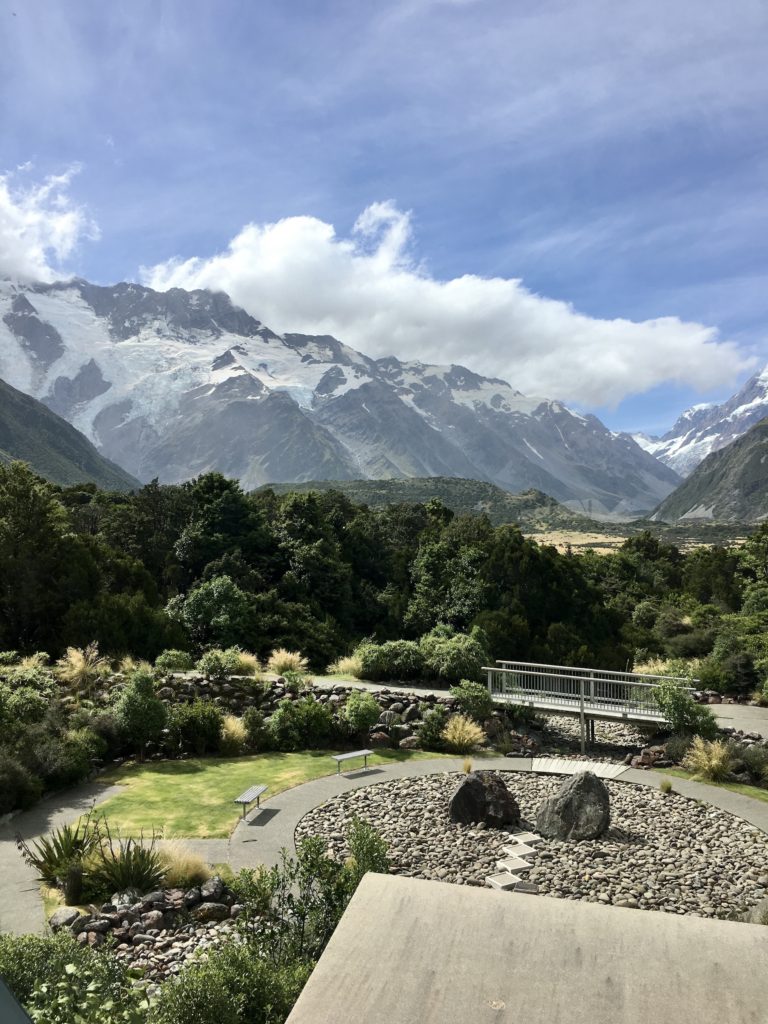 South Island New Zealand road trip: Mountains at Aoraki/Mt Cook National Park visitor centre, New Zealand