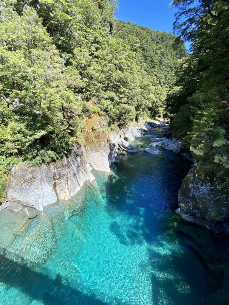 South Island New Zealand road trip: Blue Pools, West Coast, New Zealand