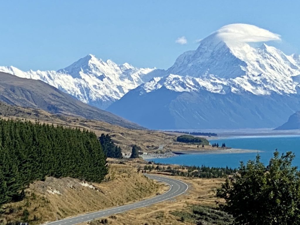 View of Mt Cook from Pukaki, New Zealand