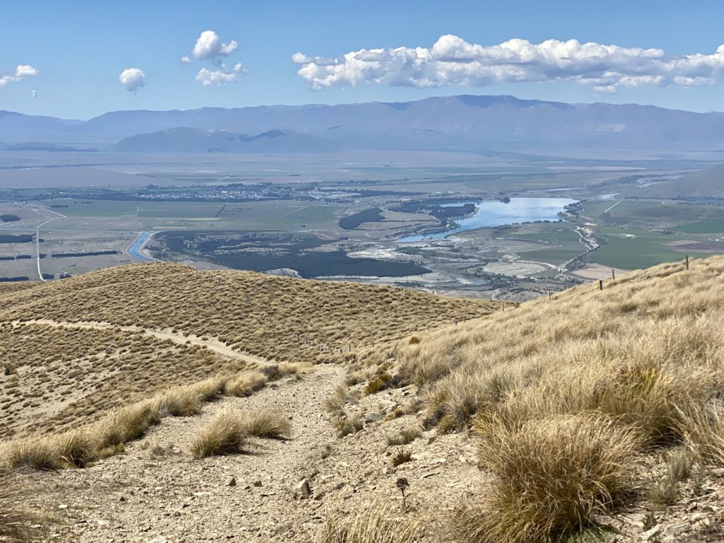 View of Twizel and Lake Ruataniwha from the Greta Track