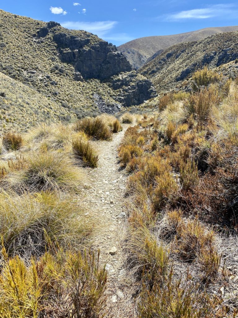Gravel trail in the mountain valley