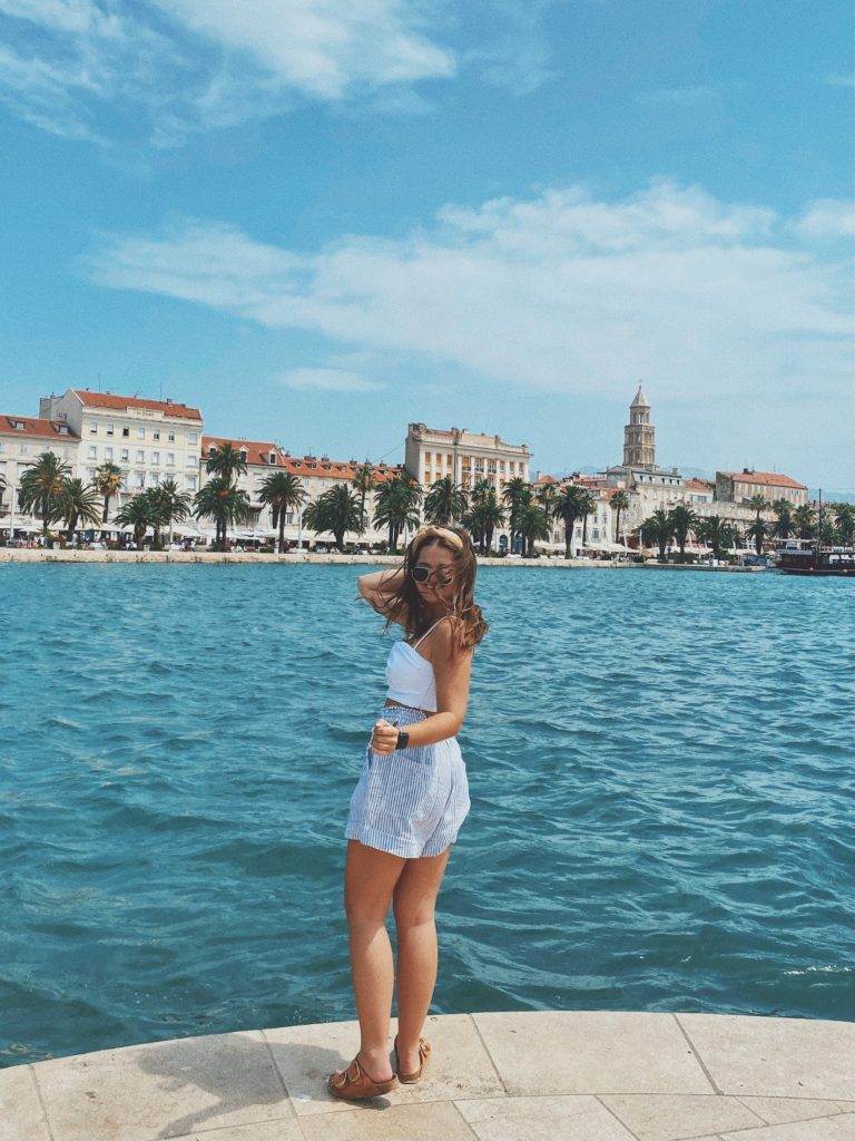 One Second Everyday in 2021: Niki stands by the water in Split, Croatia