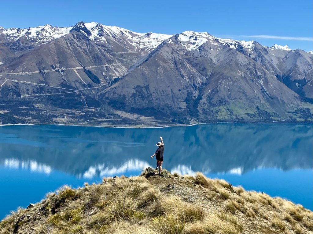 One Second Everyday in 2021: Niki stands on the Greta Track, Lake Ohau, New Zealand