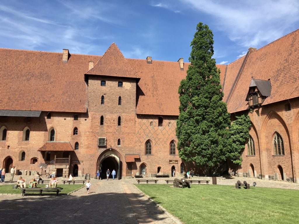 how to visit Malbork Castle: outside courtyard