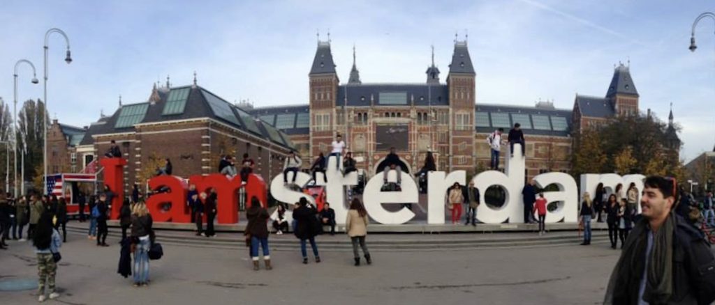 one day in amsterdam: i amsterdam sign at rijksmuseum, the netherlands