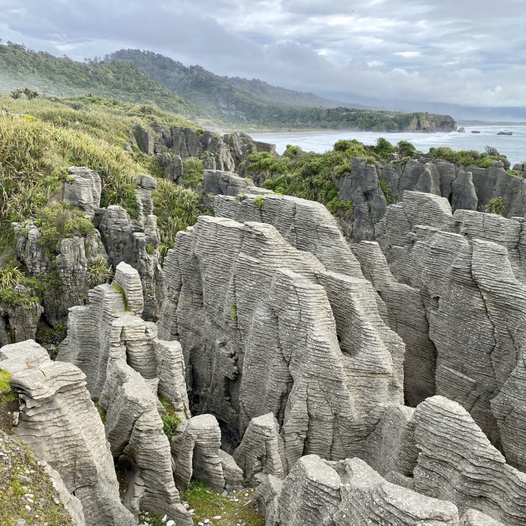 best places to visit south island: punakaiki pancake rocks, west coast, new zealand