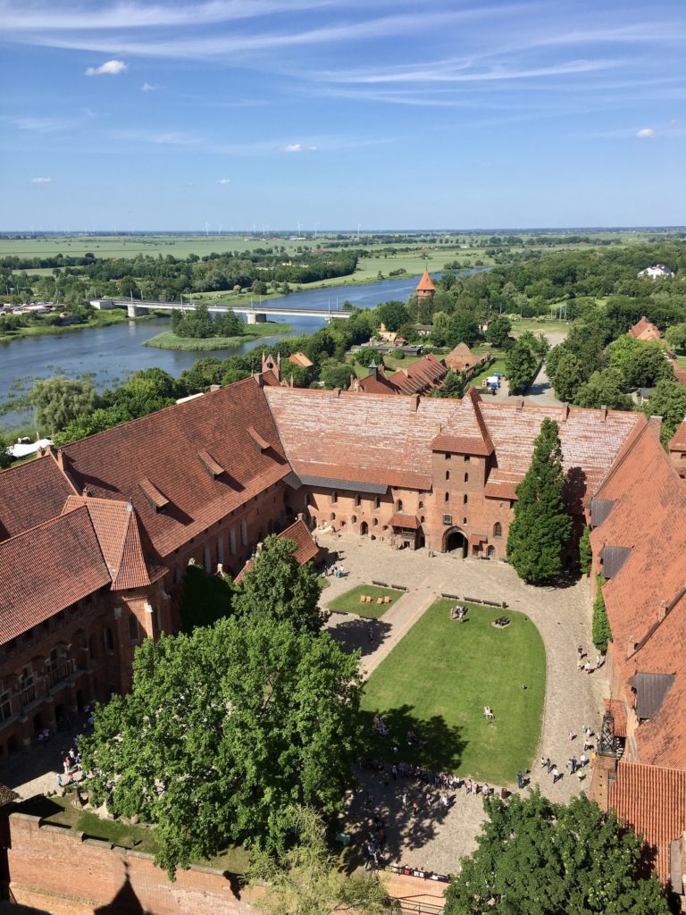 how to visit Malbork Castle: View from castle viewpoint