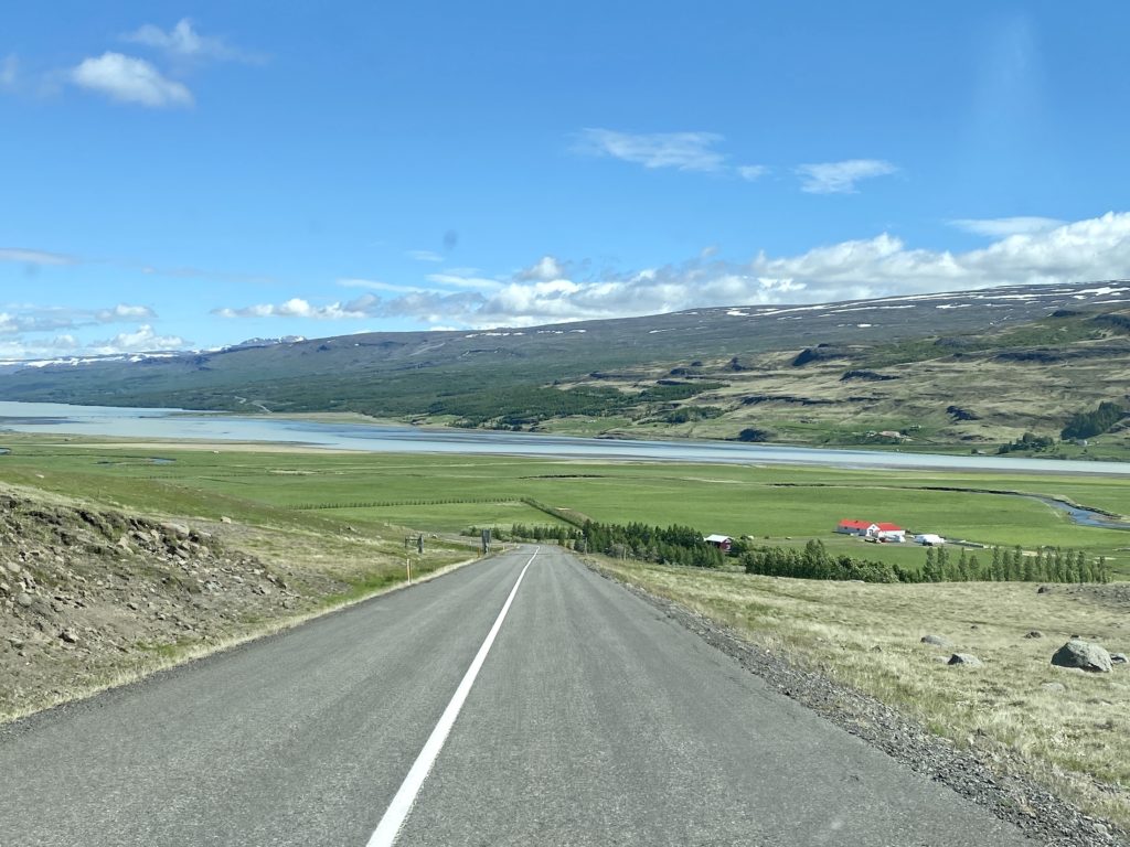 driving in Iceland: Paved road in eastern Iceland