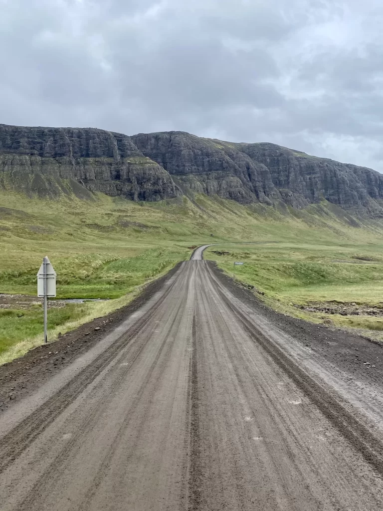 Driving in Iceland: Gravel road in Snaefellsnes Peninsula, Iceland