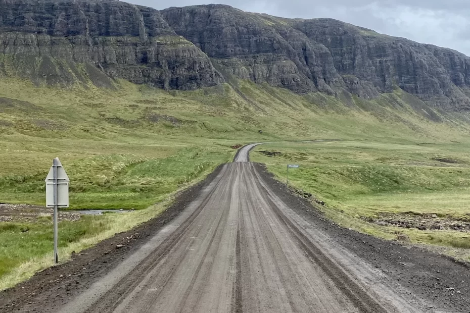 Driving in Iceland: Gravel road in Snaefellsnes Peninsula, Iceland
