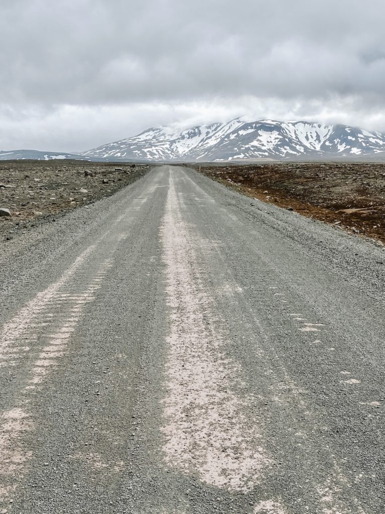Gravel F-road in Iceland