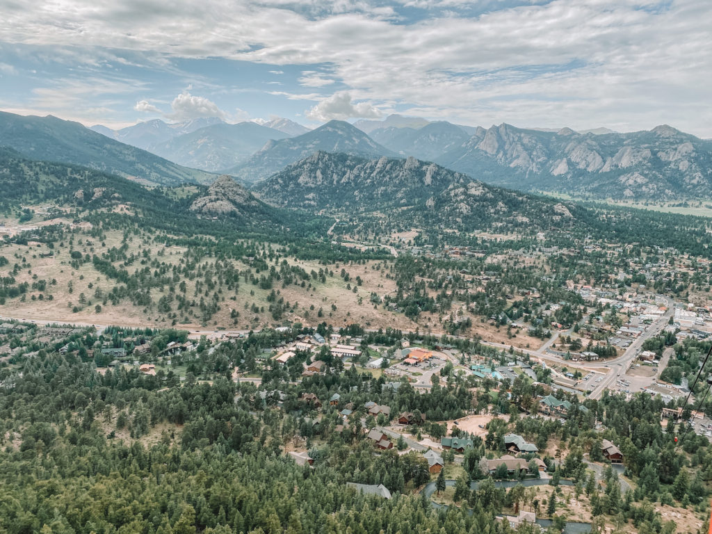 Rocky Mountain National Park itinerary: View from the top of Estes Park aerial tramway