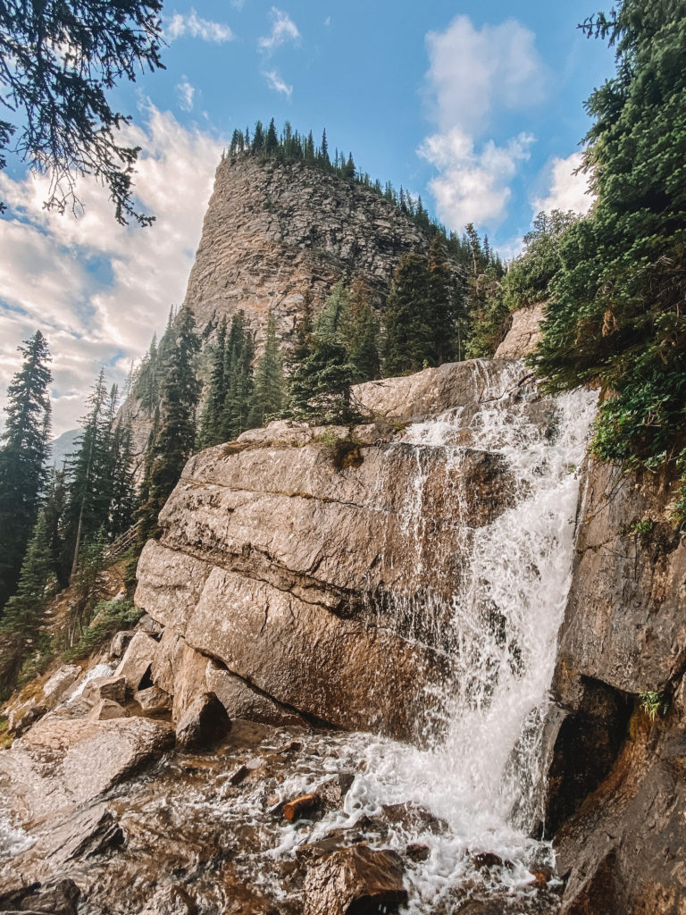 Canadian Rockies itinerary: Waterfall and Beehive near Lake Louise, Banff National Park, Alberta, Canada