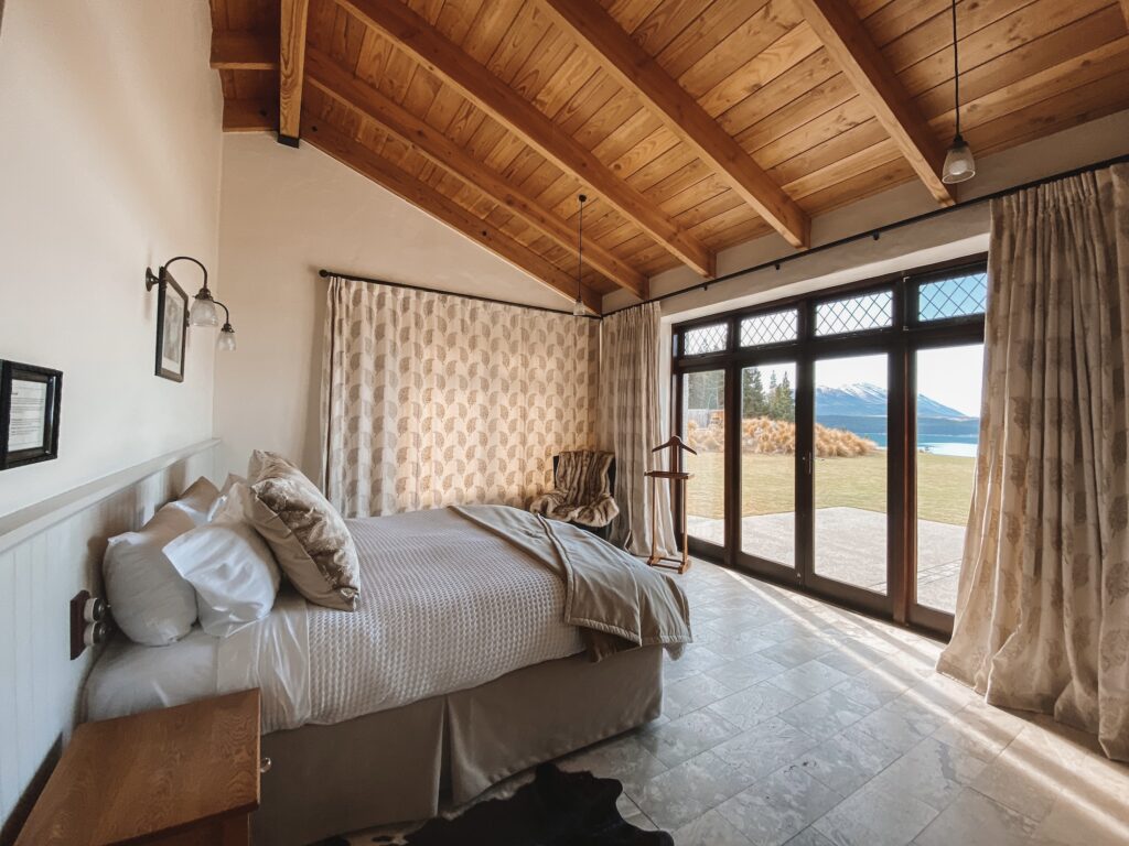 Bedroom at Mt Cook Lakeside Retreat, South Island, New Zealand