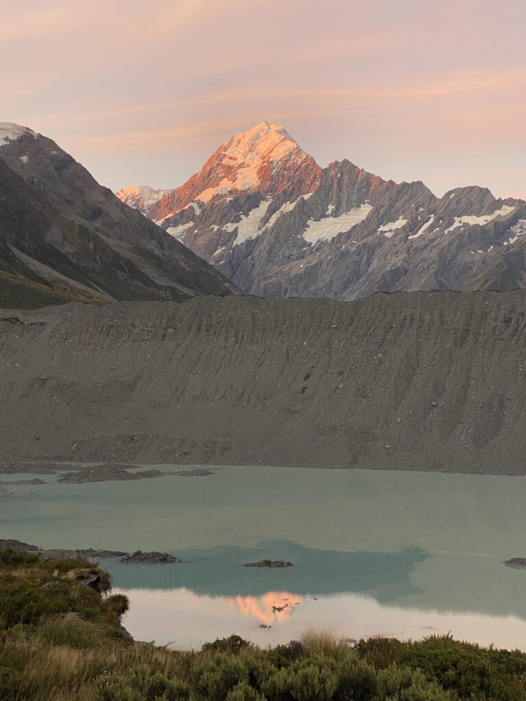 Aoraki/Mt Cook at sunset from the Kea Point Track, New Zealand