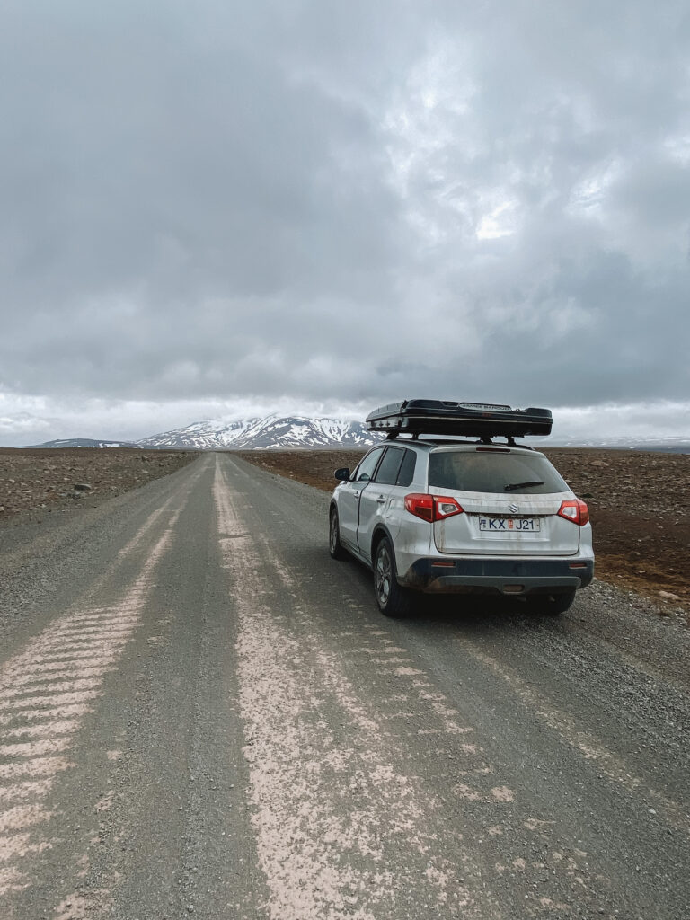 4x4 car on F-35 road in Iceland, Icelandic Highlands