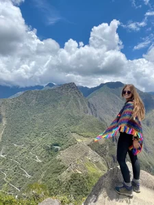 Niki at the top of Huayna Picchu, Machu PIcchu, Peru