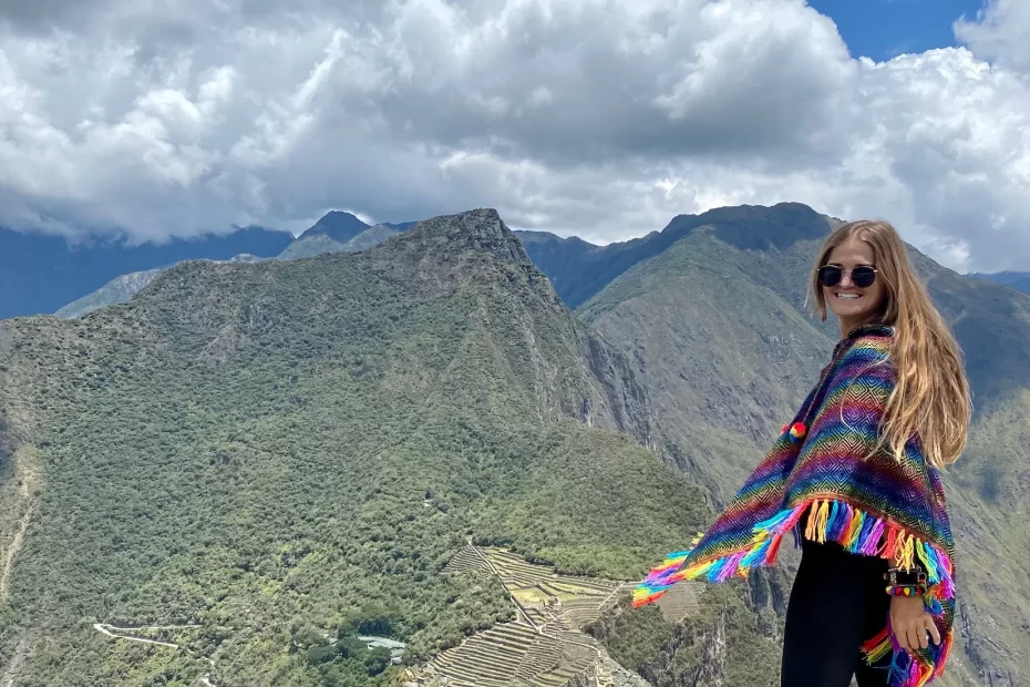 Niki at the top of Huayna Picchu, Machu PIcchu, Peru