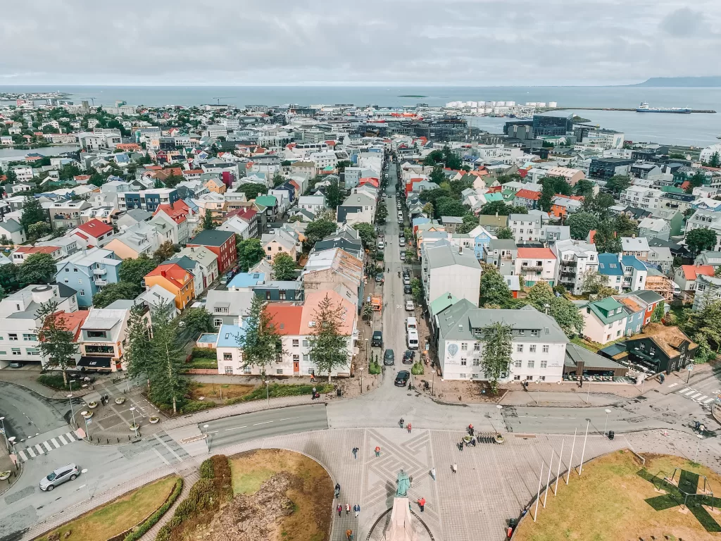 View from Hallgrimskirkja, Reykjavik