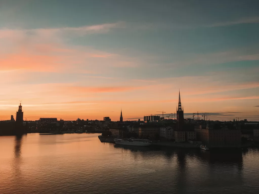 Sunset over Swedish archipelago