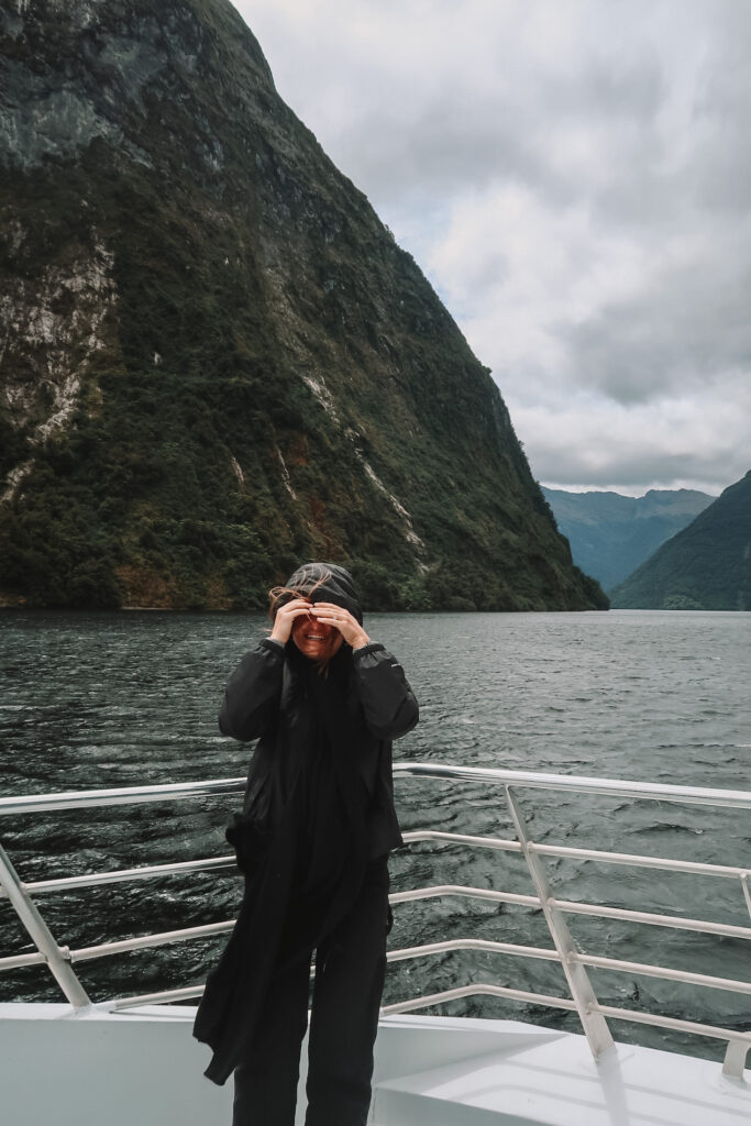 Milford Sound vs Doubtful Sound: Niki at Doubtful Sound, Fiordland National Park, New Zealand